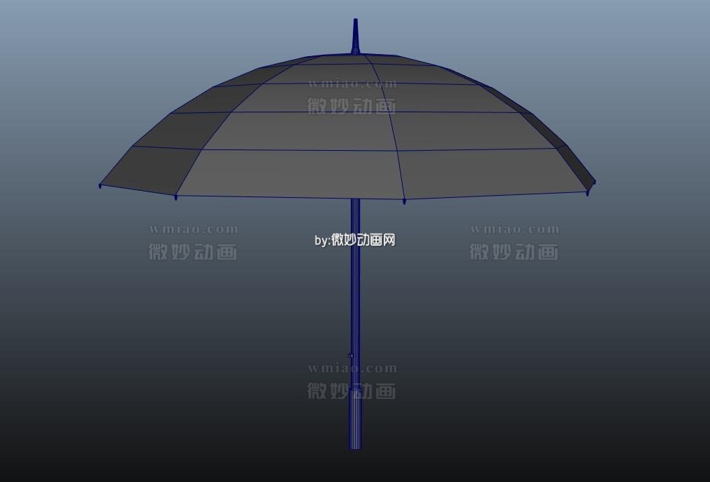 一把写实的雨伞maya模型下载 - CG模型 - 微妙网wmiao.com
