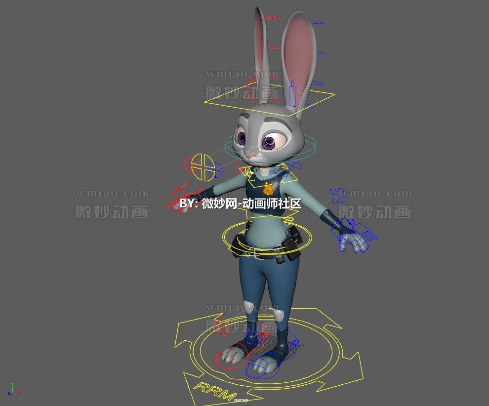  Judy Hopps cartoon character rig