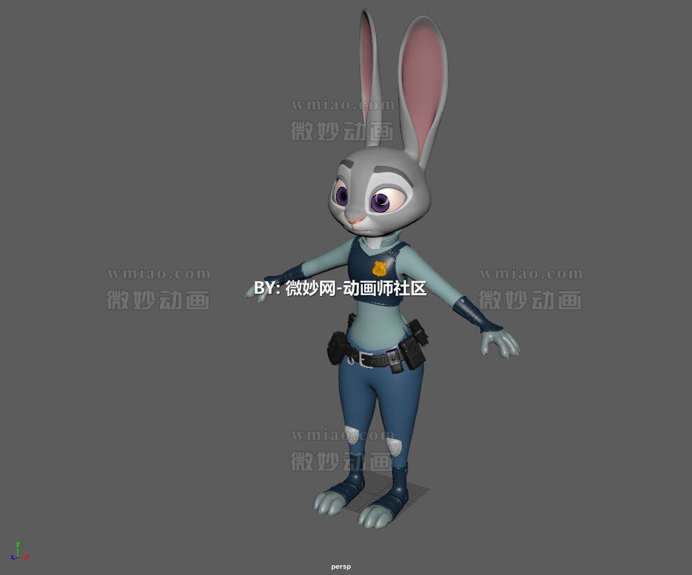  Judy Hopps cartoon character rig