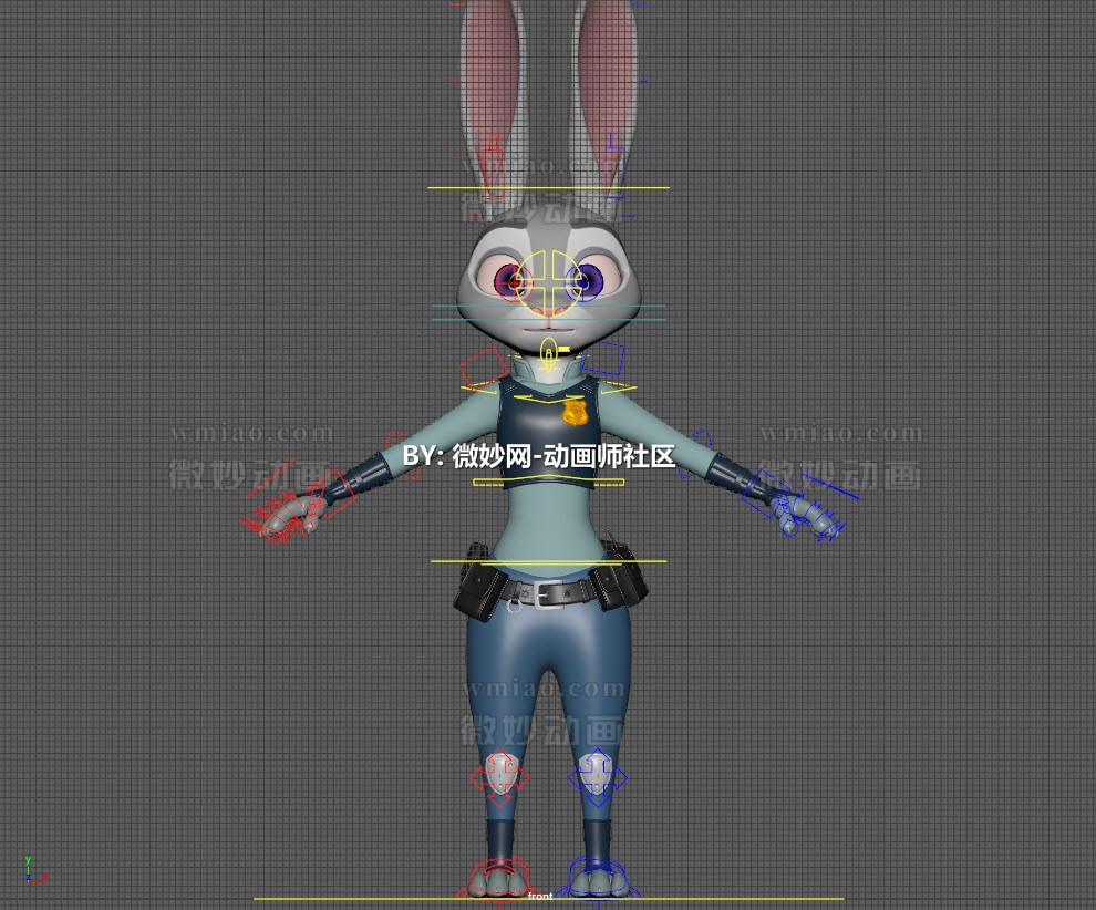  Judy Hopps cartoon character rig