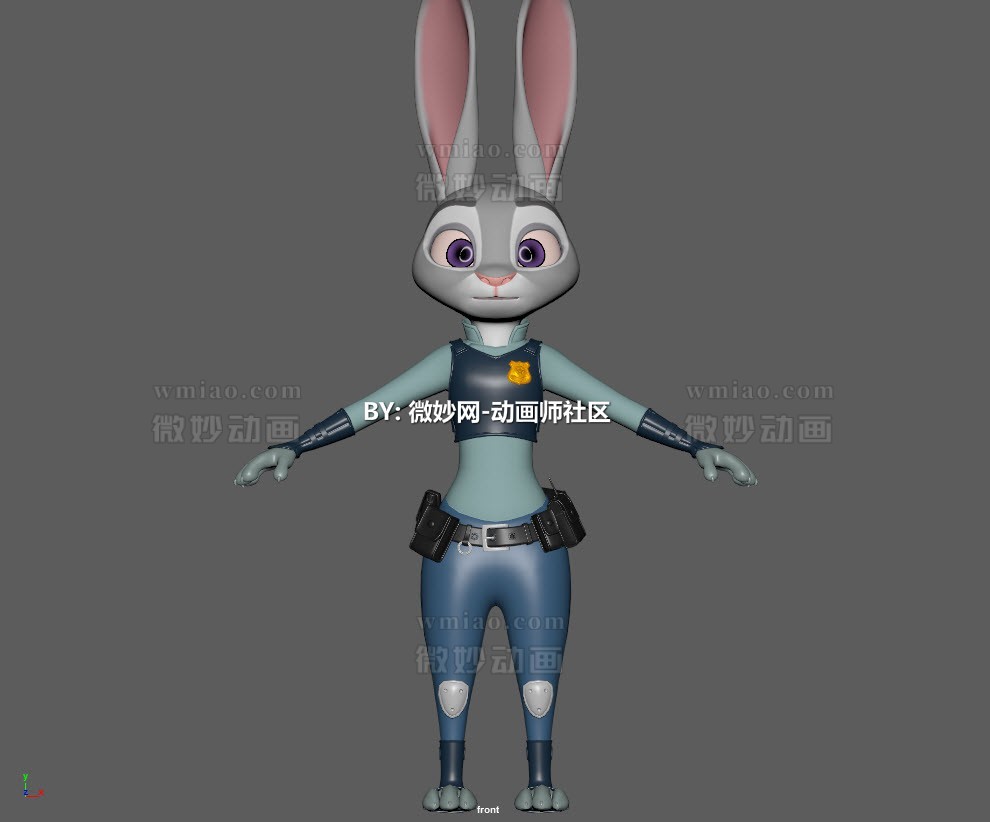  Judy Hopps cartoon character rig