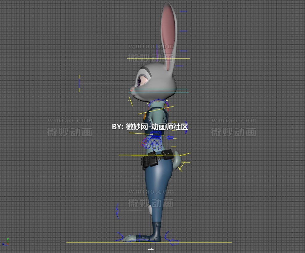  Judy Hopps cartoon character rig