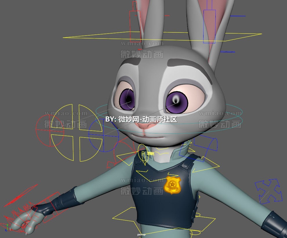  Judy Hopps cartoon character rig