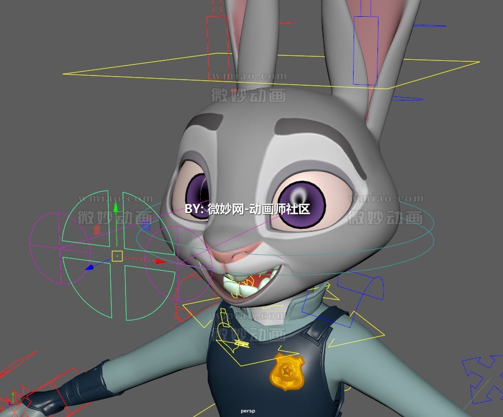  Judy Hopps cartoon character rig