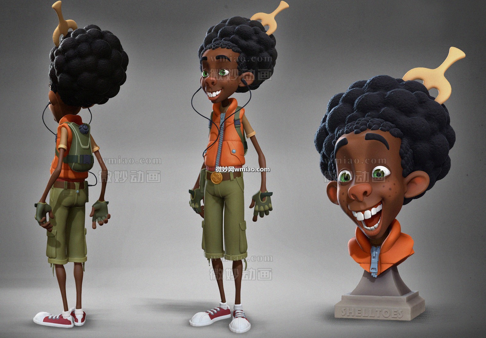 Shelltoes boy full rigged with textures