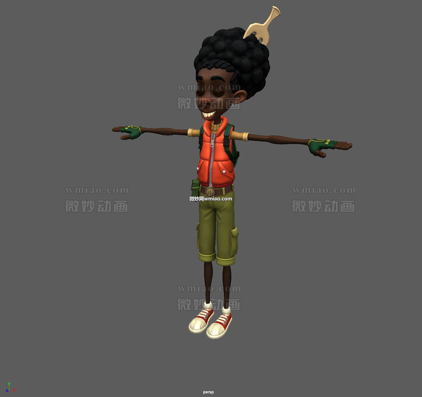 Shelltoes boy full rigged with textures