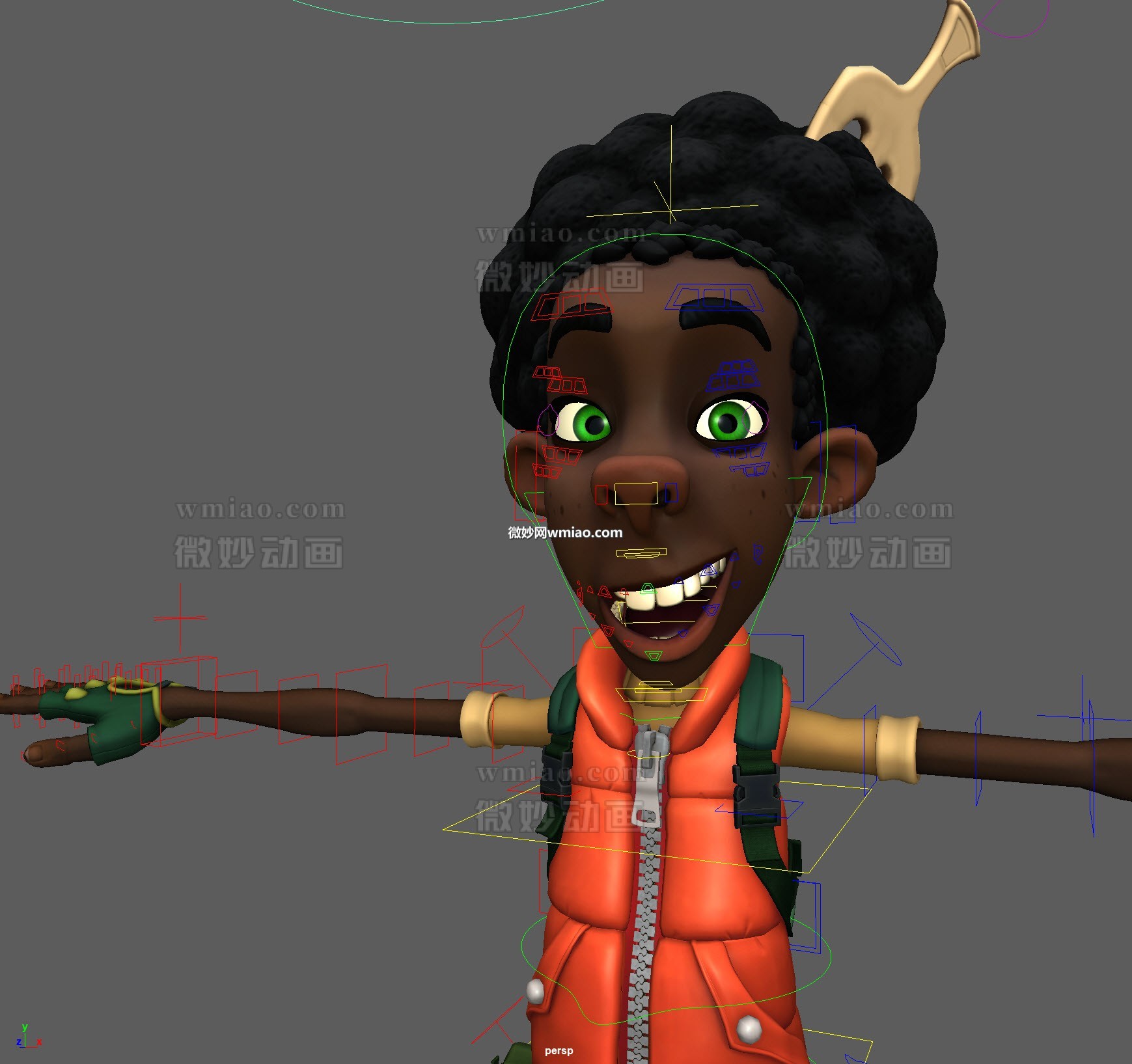 Shelltoes boy full rigged with textures