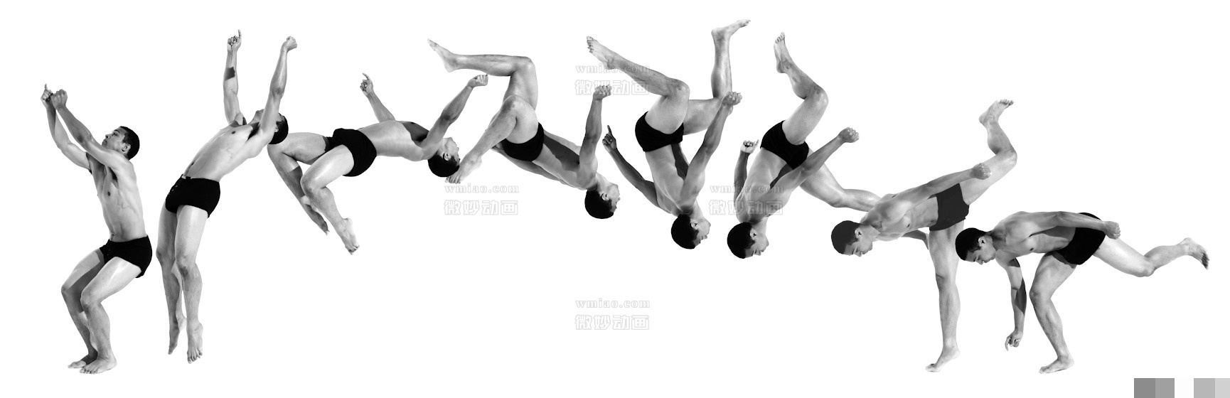 男性后空翻运动pose图解 - pose练习 - 微妙网wmiao.com