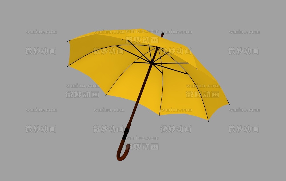 一把超强雨伞Maya模型，还带次级控制器，可以做更细腻的动画 - CG模型 - 微妙网wmiao.com