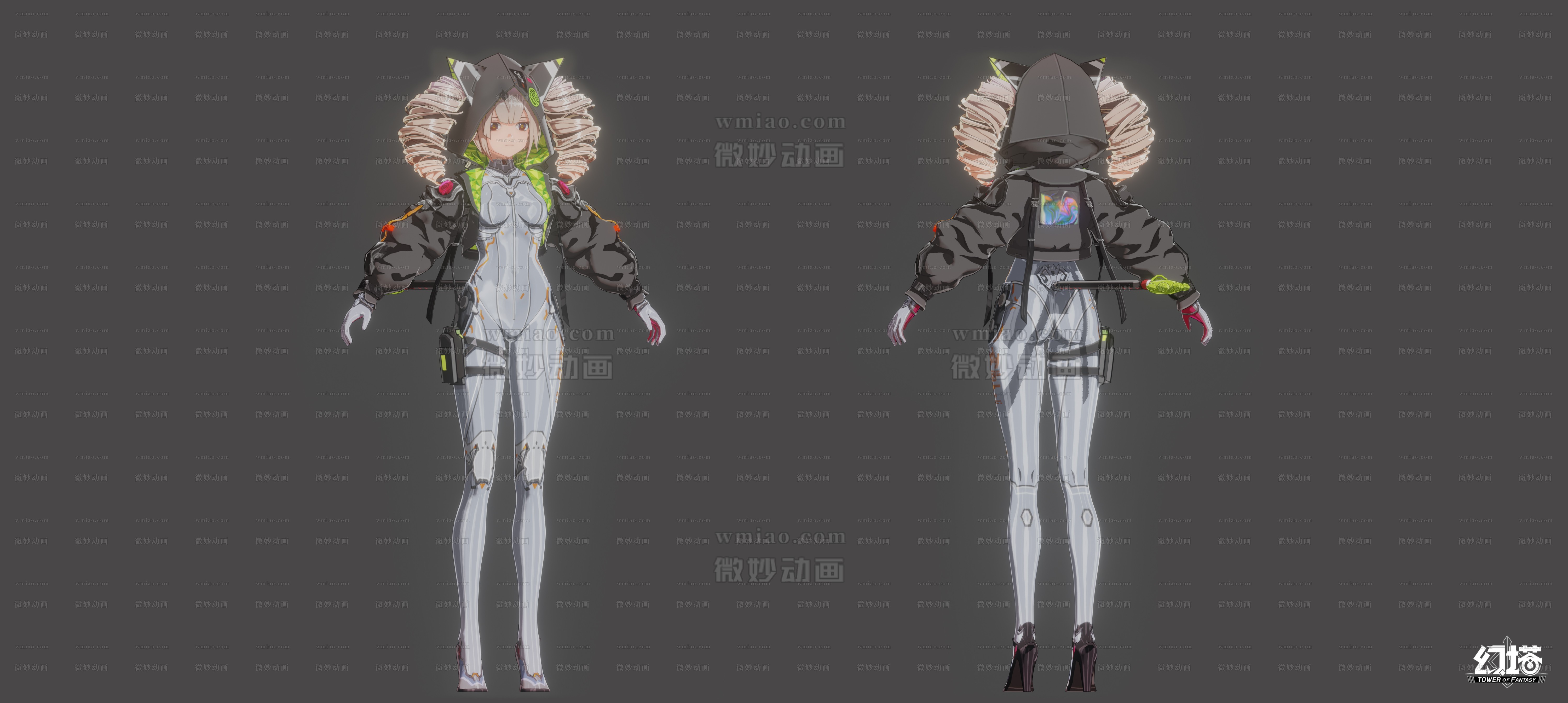 幻塔女角色3dmax游戏人物模型 - CG模型 - 微妙网wmiao.com