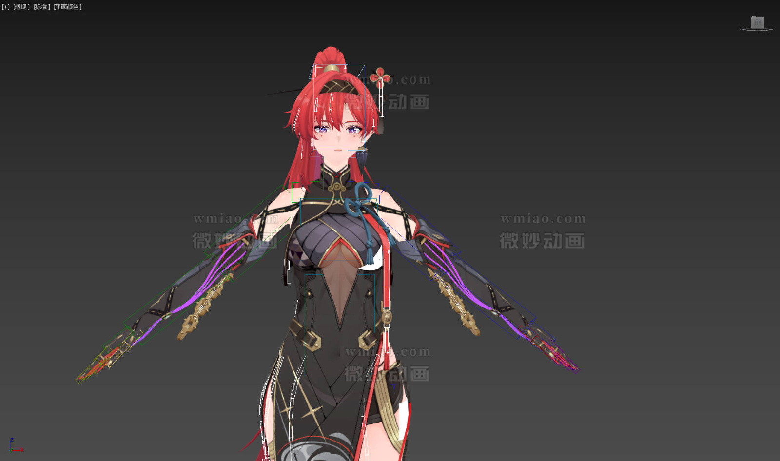 鸣潮_吟霖3dmax角色模型 - CG模型 - 微妙网wmiao.com