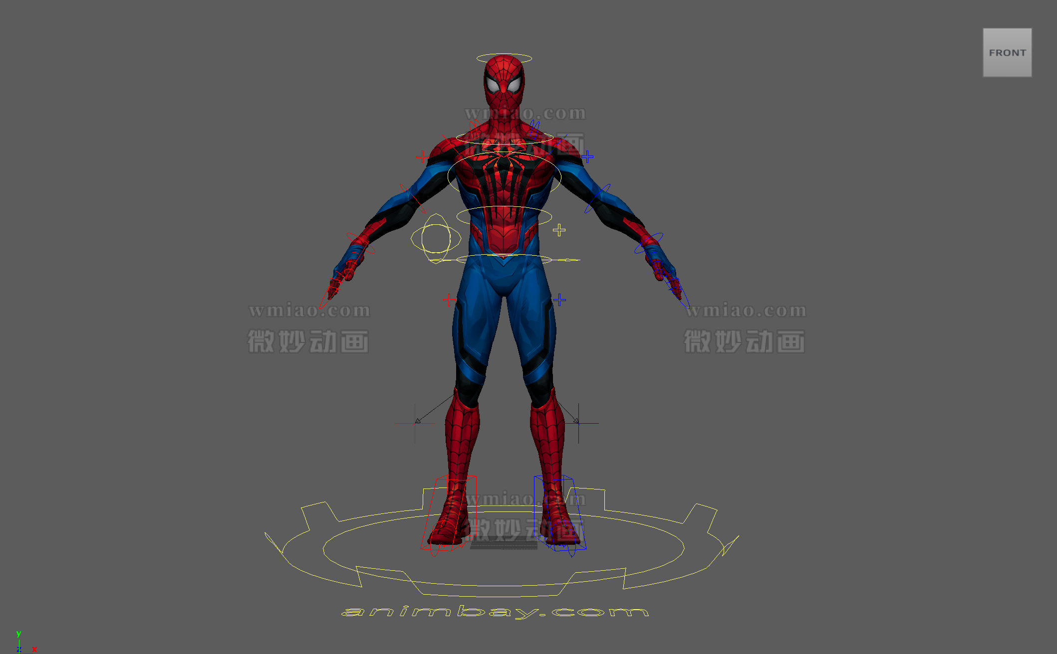 Maya Spider Man Rig 超级蜘蛛侠maya模型Spider-man Rig - CG模型 - 微妙网wmiao.com