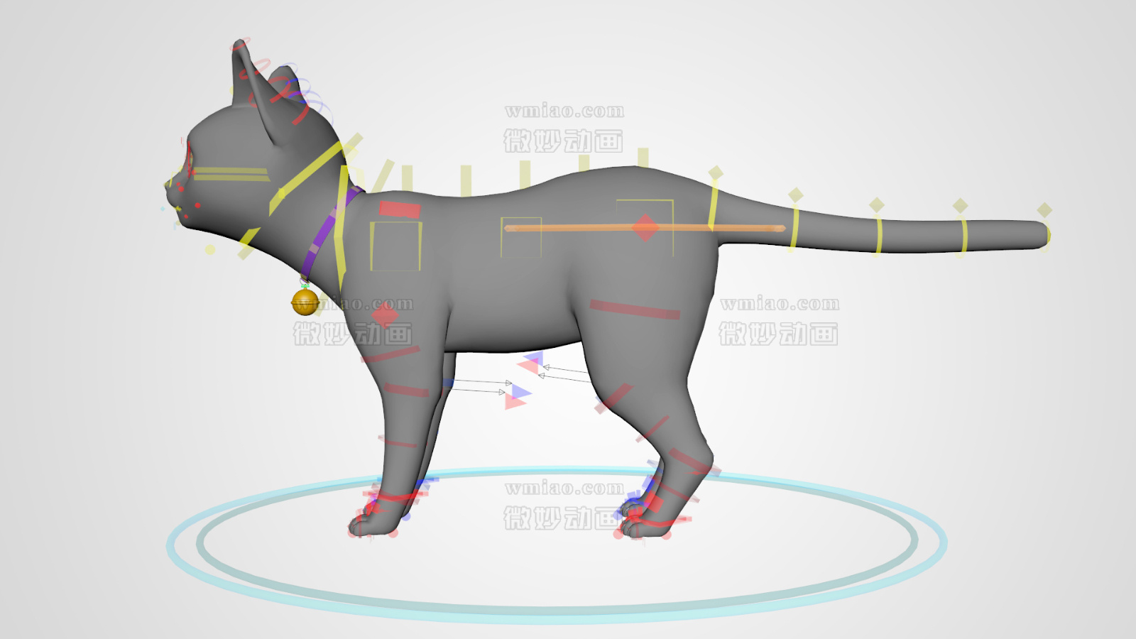 卡内奇可爱小猫绑定 - CG模型 - 微妙网wmiao.com